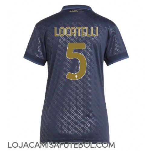 Camisa de Futebol Juventus Manuel Locatelli #5 Equipamento Alternativo Mulheres 2024-25 Manga Curta